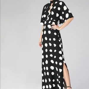 Black and White Polka Dot Maxi Dress